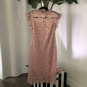Dust rose lace dress